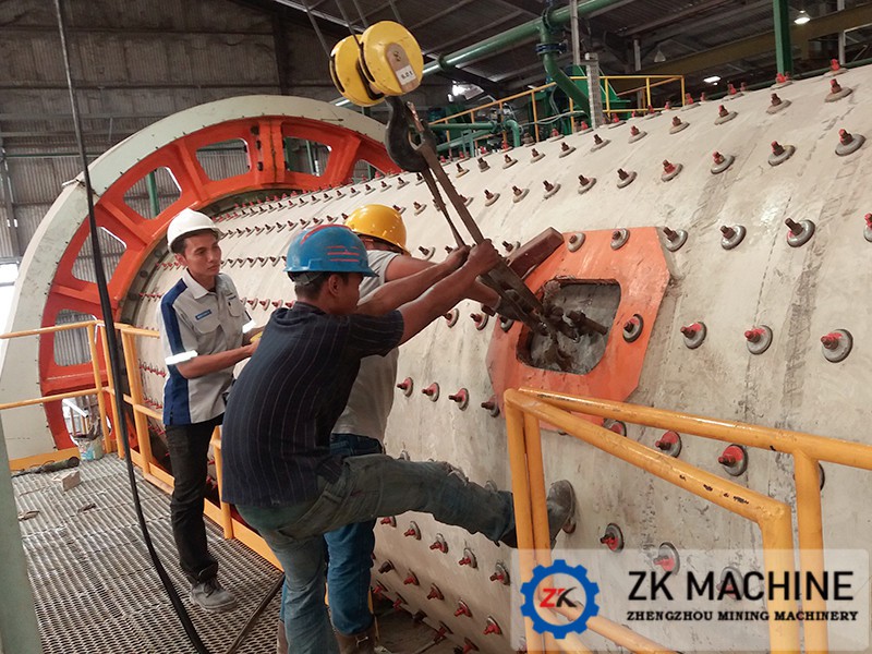 Φ3x12m Sand making ball mill project in Indonesia